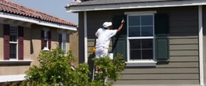 Action Shot of an Exterior Painting Project in San Diego