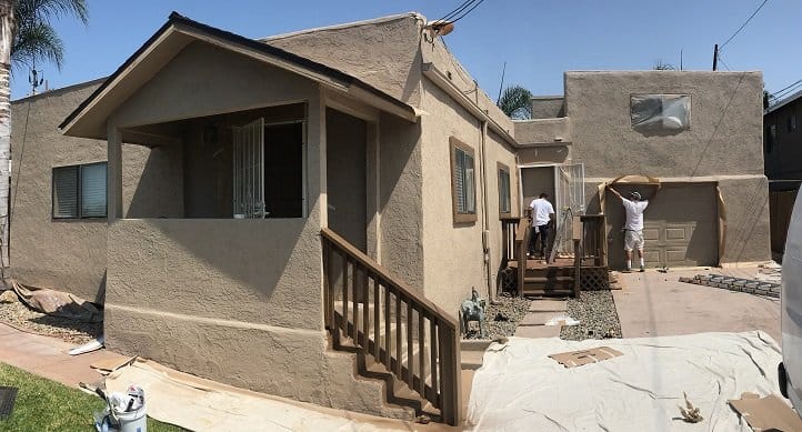 During Photo of an Exterior Painting Project in San Diego