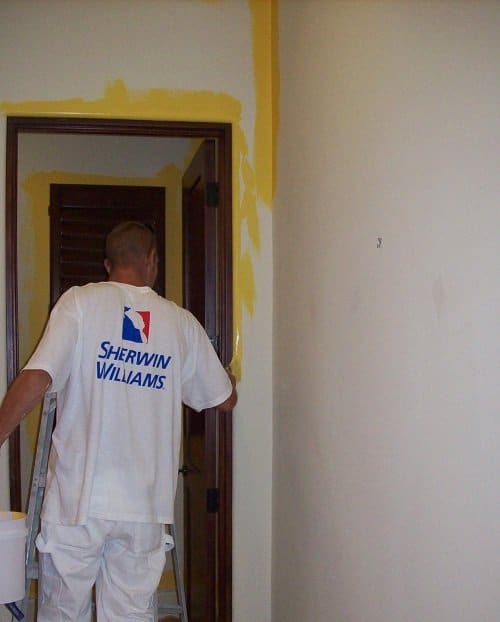 Action Shot of a Interior Painting Project