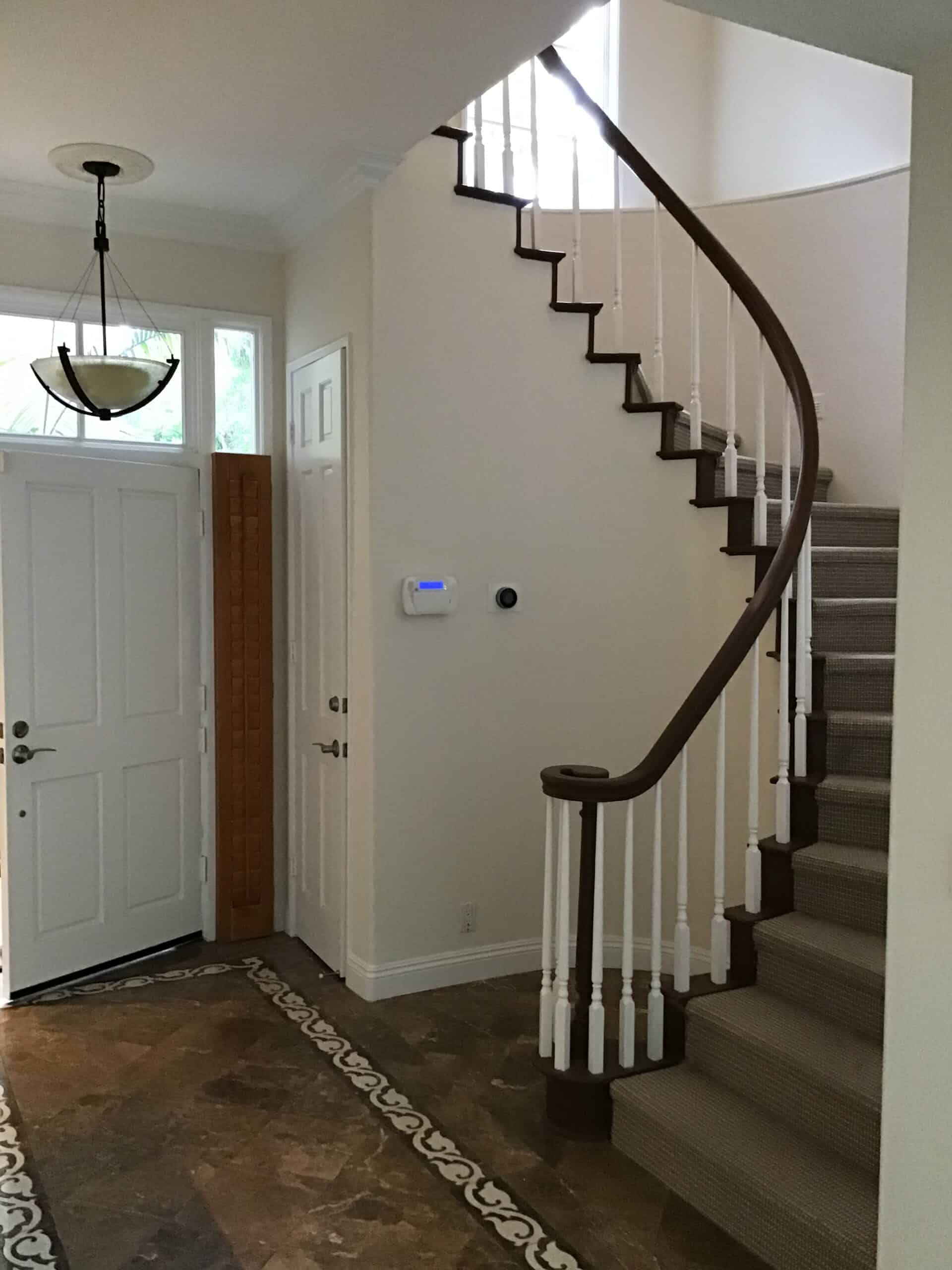 After picture of freshly painted interior foyer, Effects of Humidity on Paint Drying