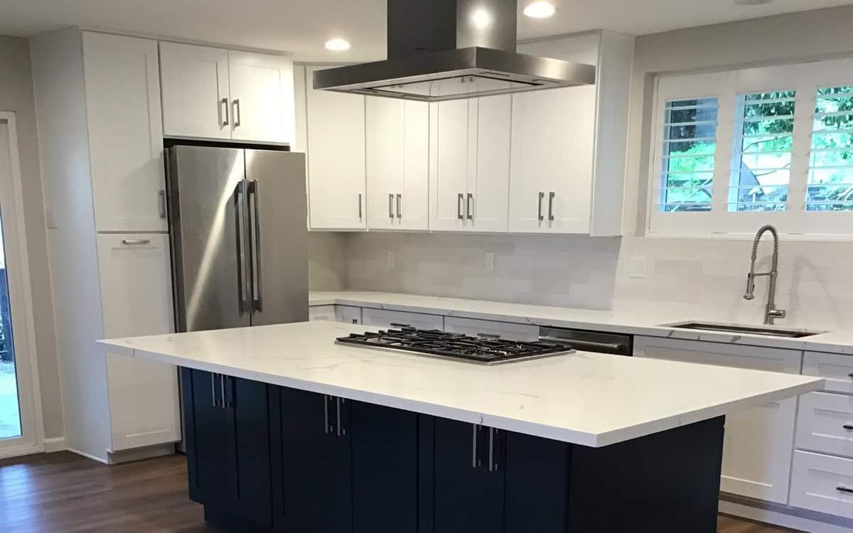 painting over stained wood cabinets 3